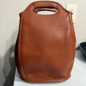Vintage COACH Drawstring Backpack British Tan Shopper Handles 9994